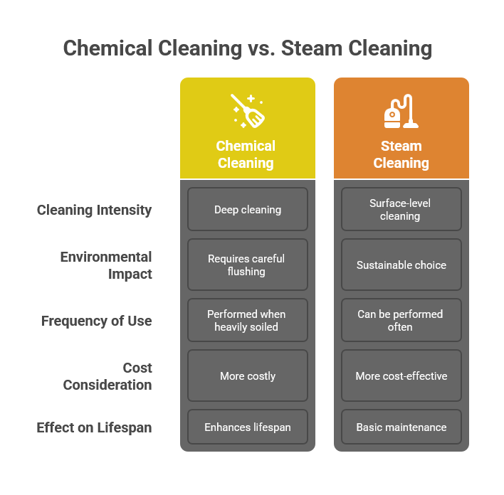 Chemical Cleaning vs. Steam Cleaning