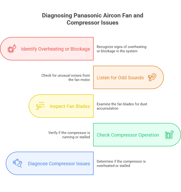 Diagnosing Panasonic Aircon Fan and Compressor Issues