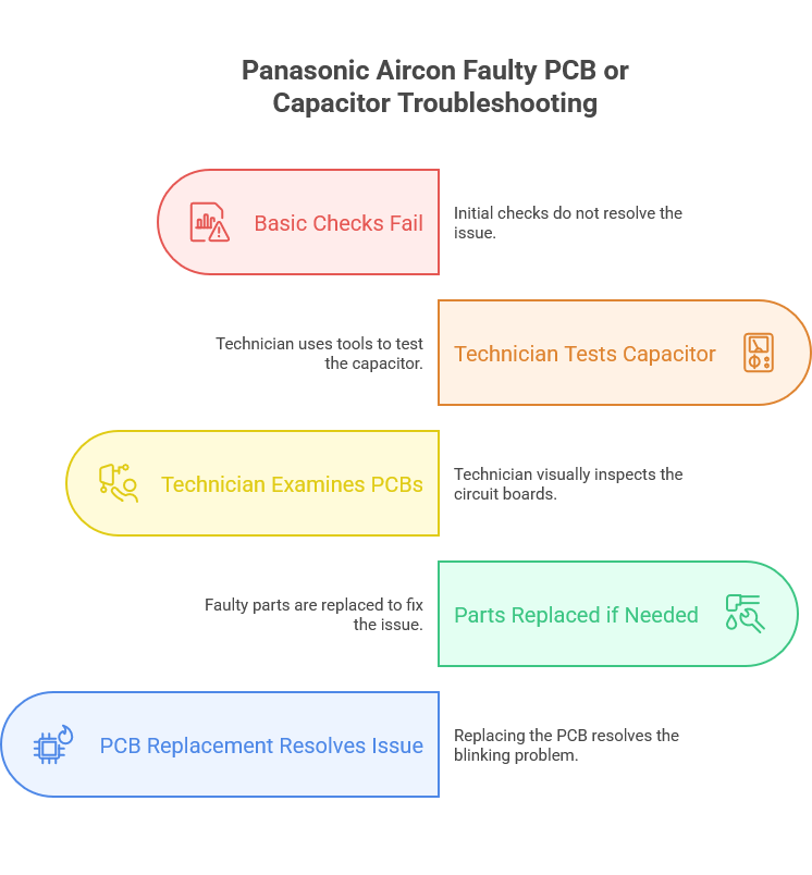 Panasonic Aircon Faulty PCB or Capacitor Troubleshooting