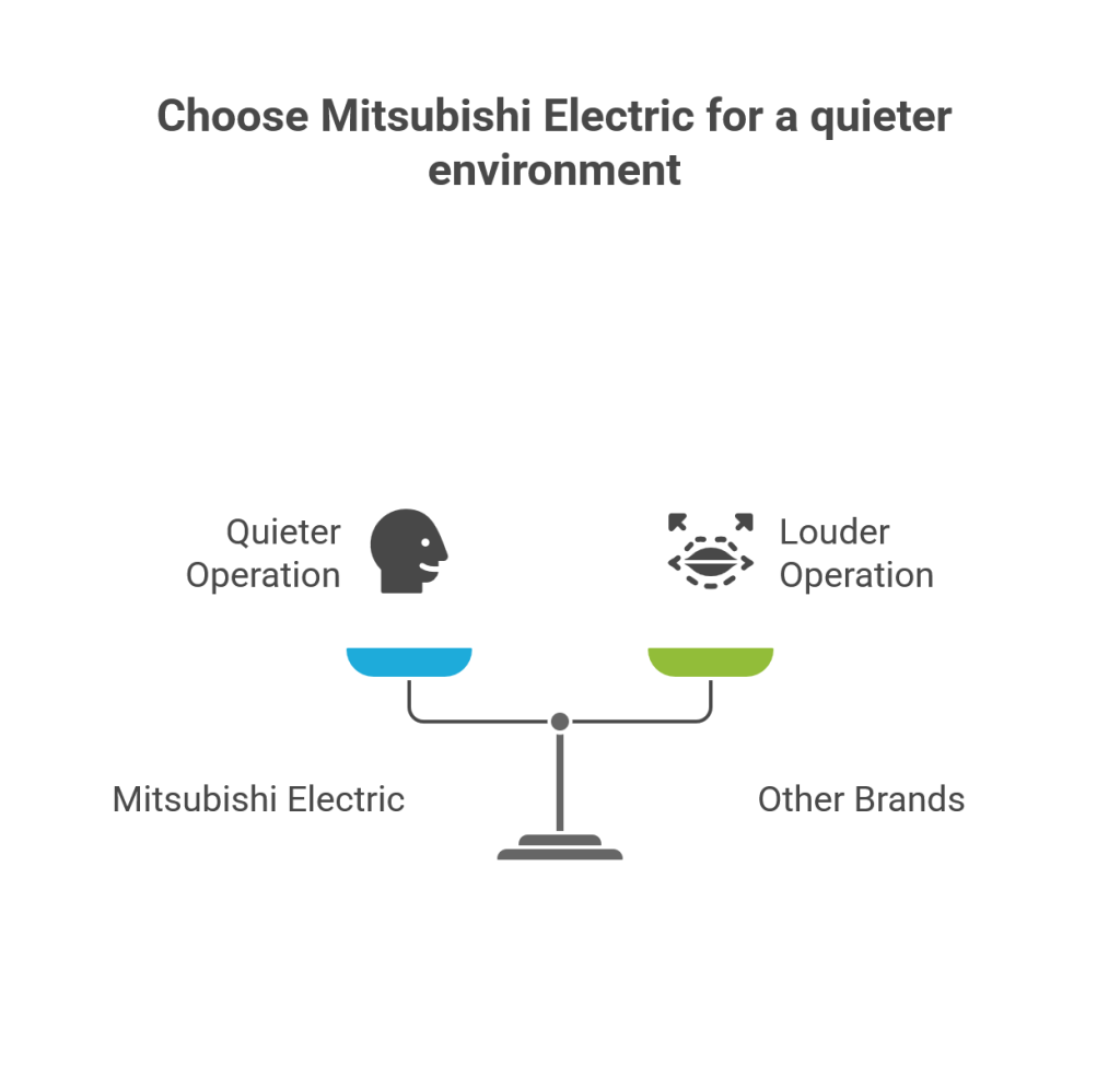 Choose Mitsubishi Electric for a quieter environment
