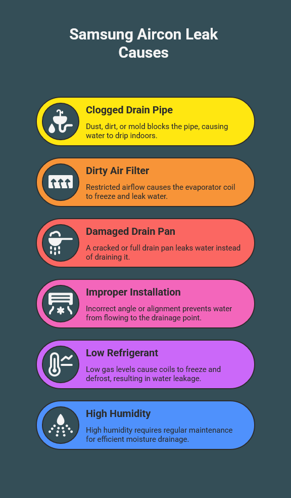 Samsung Aircon Leak Causes