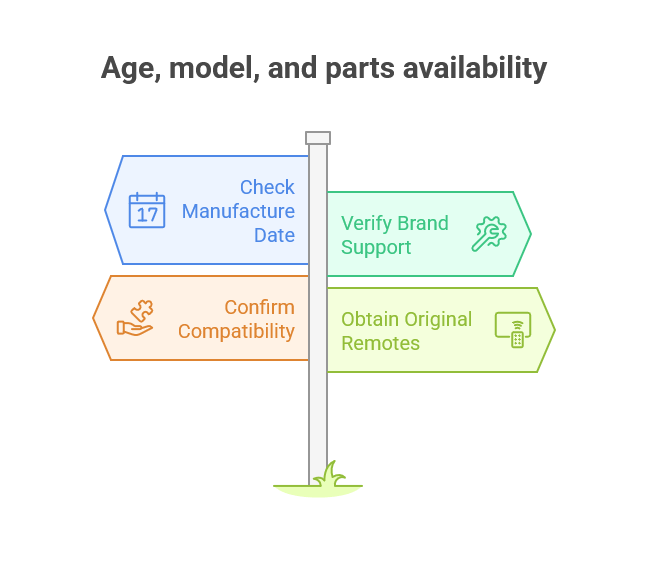 Age, model, and parts availability