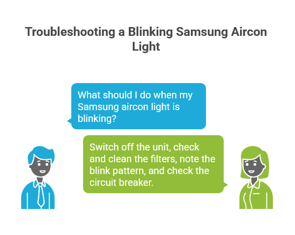Troubleshooting a Blinking Samsung Aircon Light